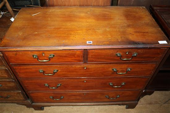 4-drawer inlaid chest of drawers